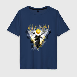 Мужская футболка хлопок Oversize Чудо олень с золотым шаром