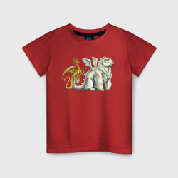 Детская футболка хлопок Два дракона