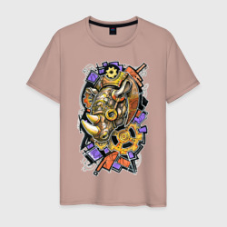 Носорог механический – Мужская футболка хлопок с принтом купить со скидкой в -20%