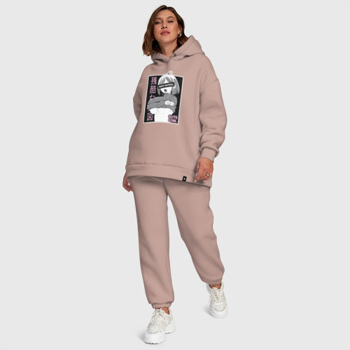 Женский костюм хлопок Oversize Cute girl, цвет пыльно-розовый - фото 6