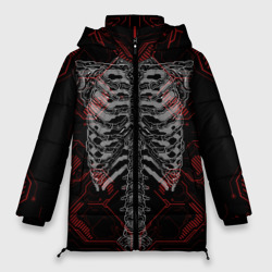 Женская зимняя куртка Oversize Цифровой киберскелет