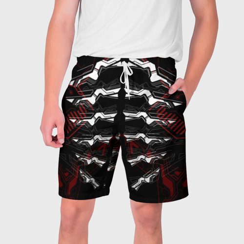 Мужские шорты 3D Цифровой киберскелет, цвет 3D печать