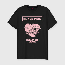 Мужская футболка хлопок Slim Blackpink