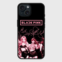 Чехол силиконовый для Apple iPhone 15 матовый Blackpink