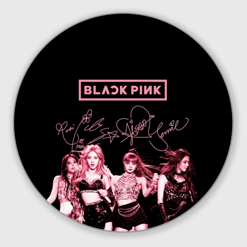 Круглый коврик для мышки Blackpink
