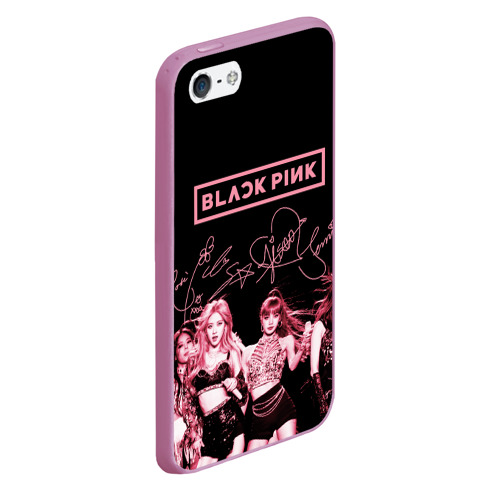 Чехол для iPhone 5/5S матовый Blackpink, цвет розовый - фото 3