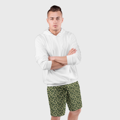 Мужские шорты спортивные Камуфляж Звездочки , цвет 3D печать - фото 5