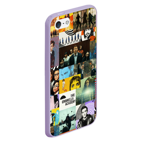 Чехол для iPhone 5/5S матовый Академия Амбрелла, цвет светло-сиреневый - фото 3