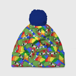 Шапка 3D c помпоном Пепе клоун паттерн