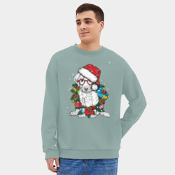 Мужской свитшот oversize без начеса хлопок ЛабриСанта - фото 2
