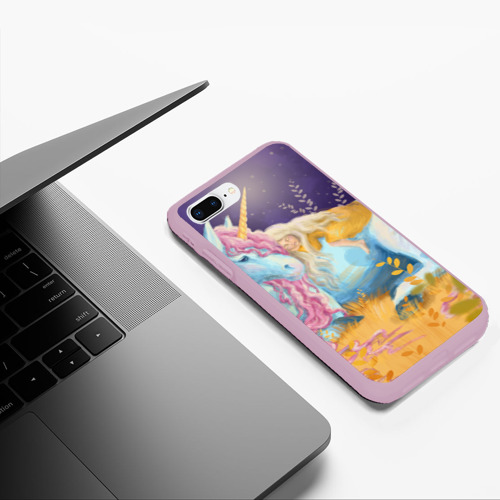 Чехол для iPhone 7Plus/8 Plus матовый Волшебные мечты, цвет розовый - фото 5