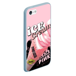 Чехол для iPhone 5/5S матовый Blackpink ice cream - фото 2