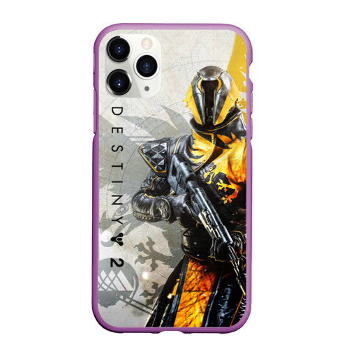 Чехол для iPhone 11 Pro Max матовый Destiny, warlock, цвет фиолетовый