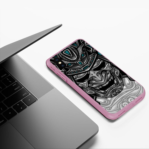 Чехол для iPhone XS Max матовый Cyber Samurai, цвет розовый - фото 5