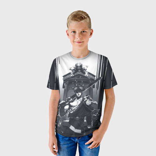 Детская футболка 3D с принтом Hades Zagreus, фото на моделе #1