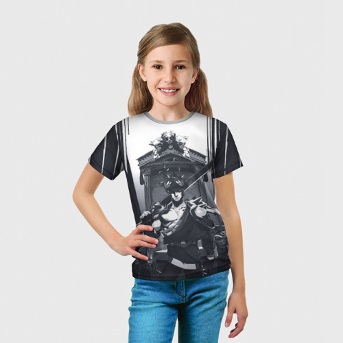 Детская футболка 3D с принтом Hades Zagreus, вид сбоку #3