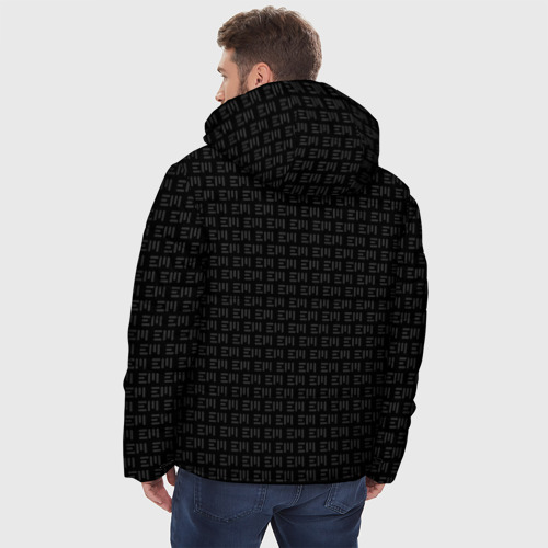 Мужская зимняя куртка 3D Я Много ем, цвет черный - фото 4