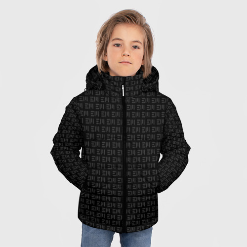 Зимняя куртка для мальчиков 3D Я Много ем, цвет черный - фото 3