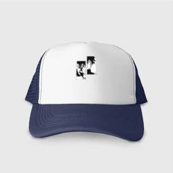 Кепка тракер с сеткой Демон Черный Клевер