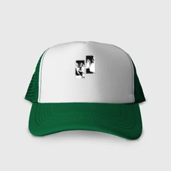 Кепка тракер с сеткой Демон Черный Клевер