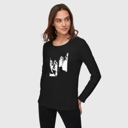 Женский лонгслив хлопок Демон Черный Клевер - фото 2