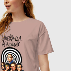 Женская футболка хлопок Oversize Академия Амбрелла - фото 2