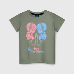 Детская футболка хлопок Re:Zero, Рам и Рем