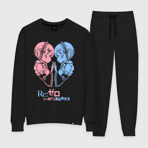 Женский костюм хлопок Re:Zero, Рам и Рем, цвет черный