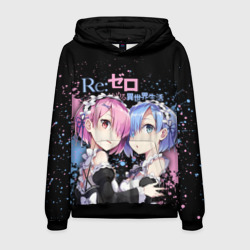 Мужская толстовка 3D Re:Zero, Рам и Рем