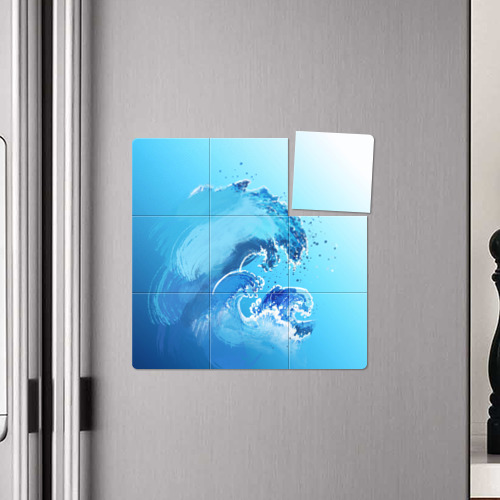 Магнитный плакат 3Х3 Волна с фоном - фото 4