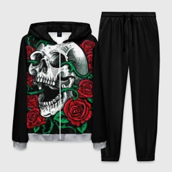 Мужской костюм 3D Череп и Розы