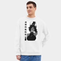 Мужской свитшот oversize без начеса хлопок Йоруичи Шихоин - фото 2