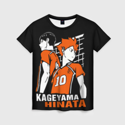 Женская футболка 3D Haikyuu Hinata Kageyama