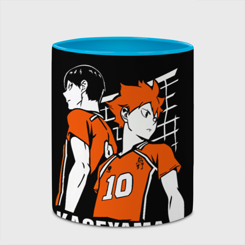 Кружка с полной запечаткой Haikyuu Hinata Kageyama, цвет белый + небесно-голубой - фото 4