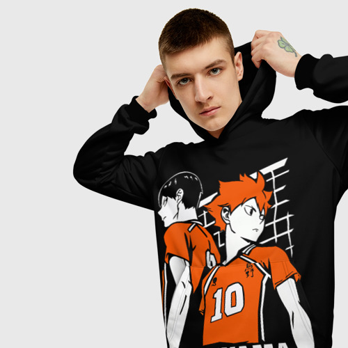 Мужская толстовка 3D Haikyuu Hinata Kageyama, цвет черный - фото 5