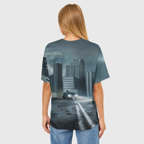 Женская футболка oversize 3D Metro Exodus, цвет 3D печать - фото 4