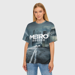 Женская футболка oversize 3D Metro Exodus - фото 2