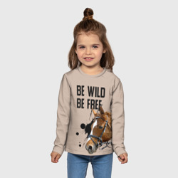 Детский лонгслив 3D Be wild be free - фото 2