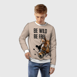 Детский свитшот 3D Be wild be free - фото 2