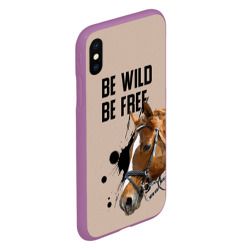 Чехол для iPhone XS Max матовый Be wild be free - фото 2