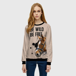 Женский свитшот 3D Be wild be free - фото 2