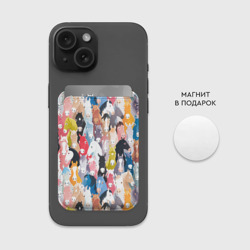 Картхолдер Magsafe магнитный Цветные лошади - фото 2