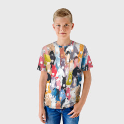 Детская футболка 3D Цветные лошади - фото 2