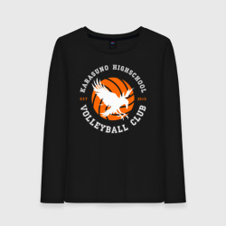 Женский лонгслив хлопок Karasuno highschool volleyball club logotype