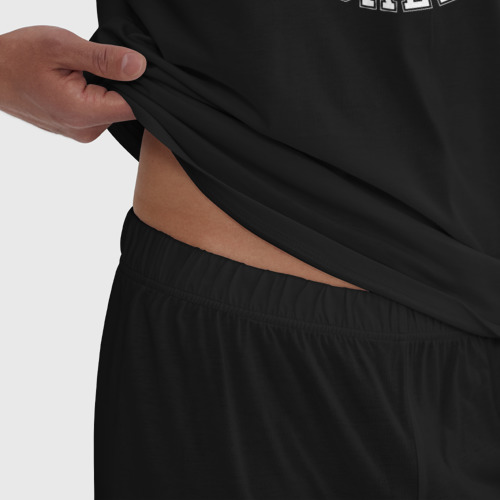 Мужская пижама хлопок Karasuno highschool volleyball club logotype, цвет черный - фото 6