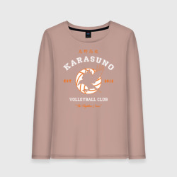 Женский лонгслив хлопок Karasuno volleyball club logotype