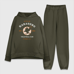 Женский костюм хлопок Oversize Karasuno volleyball club logotype