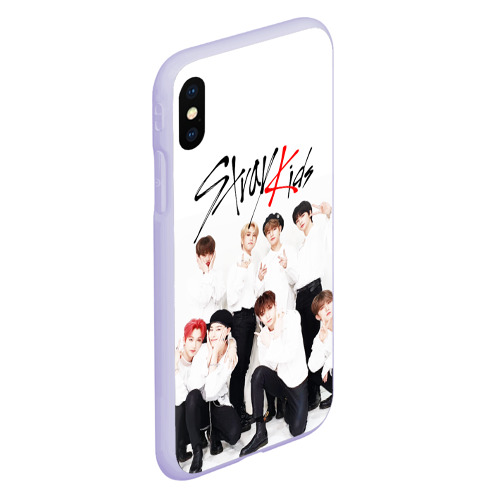 Чехол для iPhone XS Max матовый Stray kids, цвет светло-сиреневый - фото 3