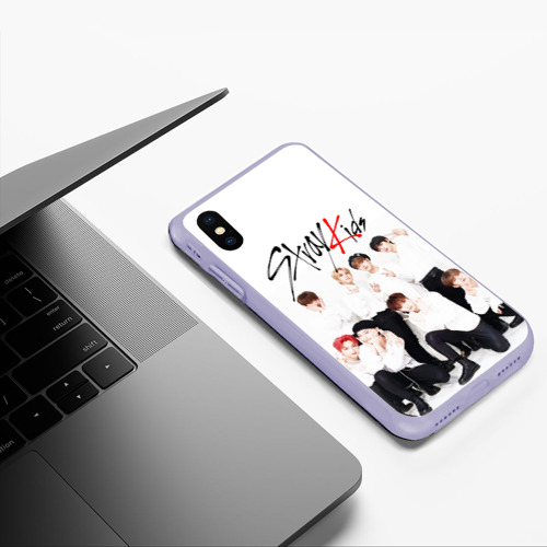 Чехол для iPhone XS Max матовый Stray kids, цвет светло-сиреневый - фото 5