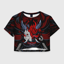 Женская футболка Crop-top 3D Samurai LVL Up